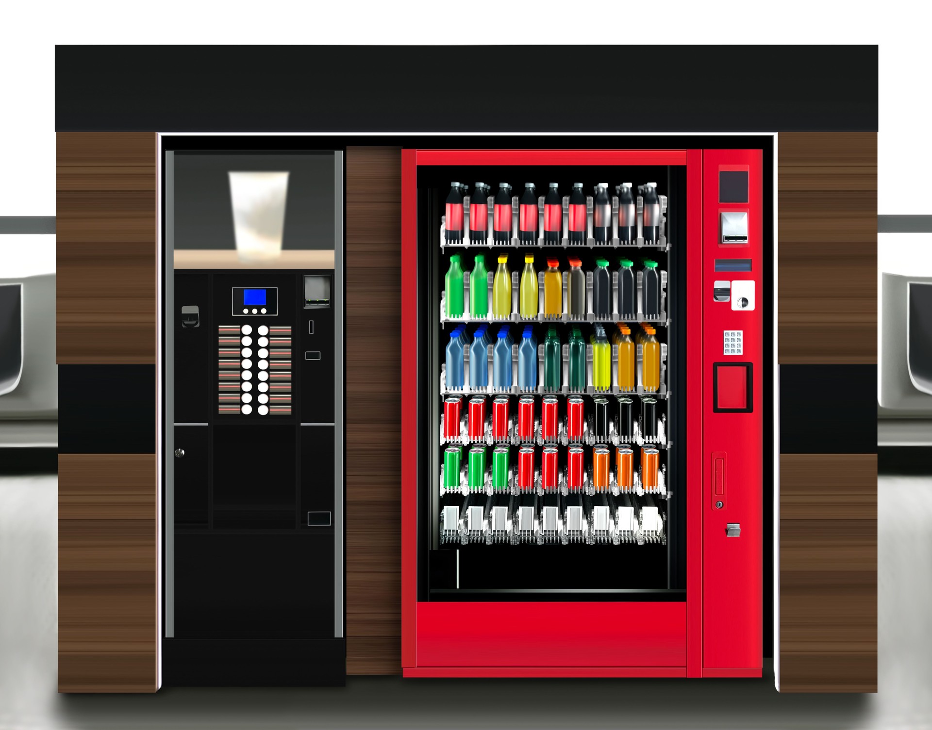 Vending Machine at Airport terminal.